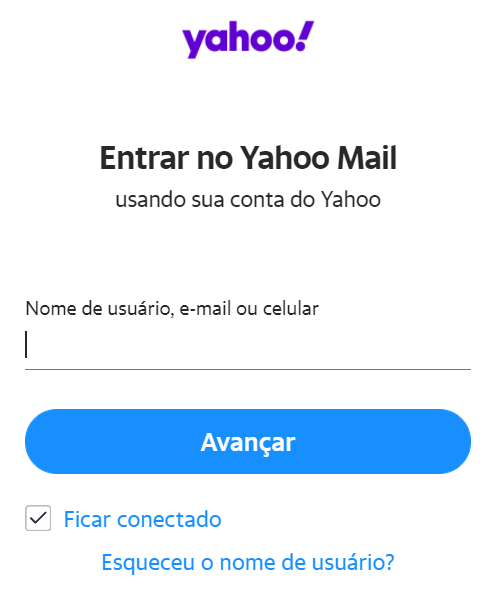 Entrar no Yahoo Mail conta Yahoo
