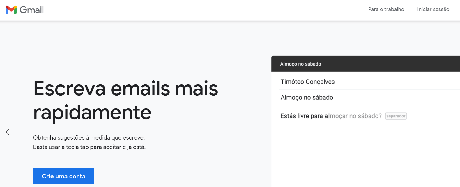 iniciar sessao gmail com